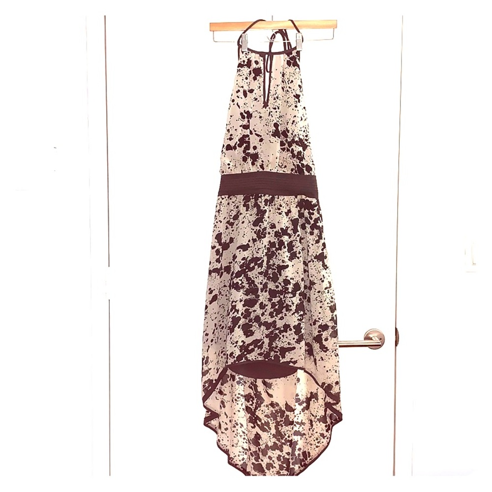 High low halter neck dress